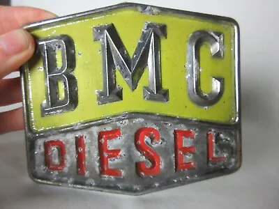 BMC Diesel Metal Lorry Badge/Plaque/ Sign By J Fray Ltd Birmingham • £30