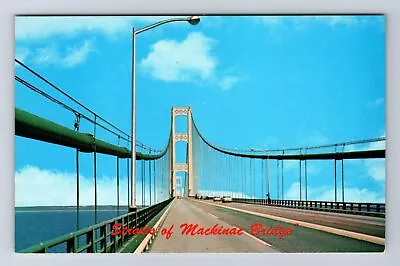 Mackinaw MI-Michigan Straits Of Mackinac Bridge Antique Vintage Postcard • $7.99