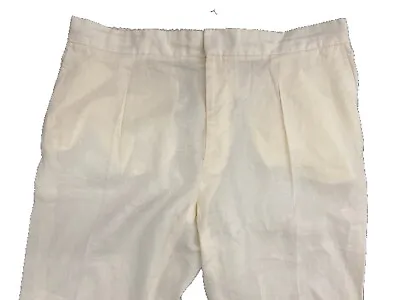 Ralph Lauren Purple Label Drawstring White Linen Pants 36 Made In Italy • $396.75