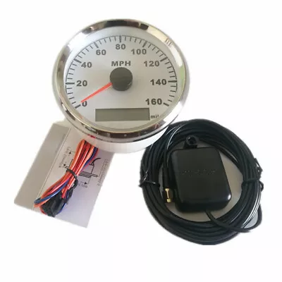 3-3/8  Gps Speedometer Odometer 160MPH Universal Car Marine Waterproof USA STOCK • $62.26