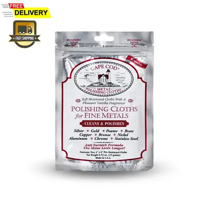 Cape Cod Polishing Cloths For Fine Metals | Jewelry Cleaner And Tarnish Remover. • $14.46