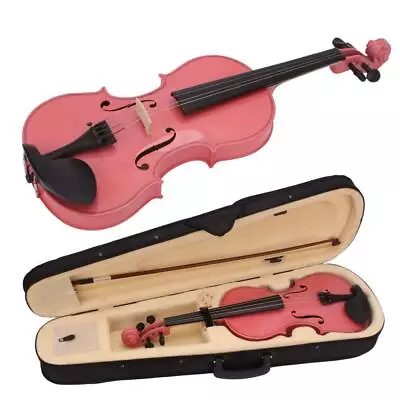 1/4 Size Beginners Instruments Acoustic Violin Set For Kids Children Pink • $40.46