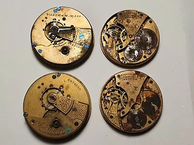 American Waltham Pocket Watch Movements For Parts • £96