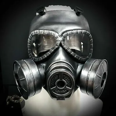 Steampunk Gas Mask Goth Halloween Costume Respirator Cosplay Goggles Mouth Mask • $31.41