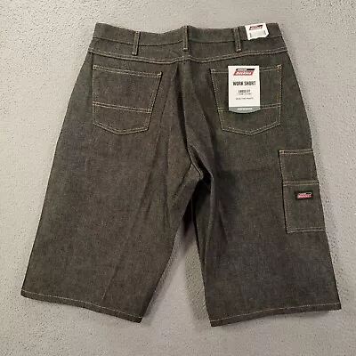 Genuine Dickies Loose Fit Denim Work Shorts Mens 36 Double Tool Pockets Workwear • $28.84