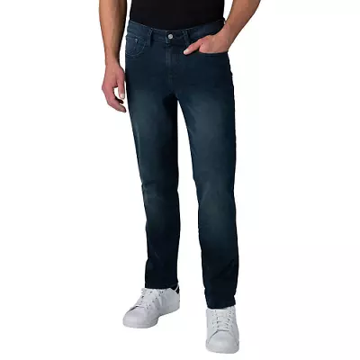 IZOD MEN'S SOFT TOUCH COMFORT STRETCH SLIM FIT JEANS (DARK BLUE 32W X 30L) NWT • $26.03