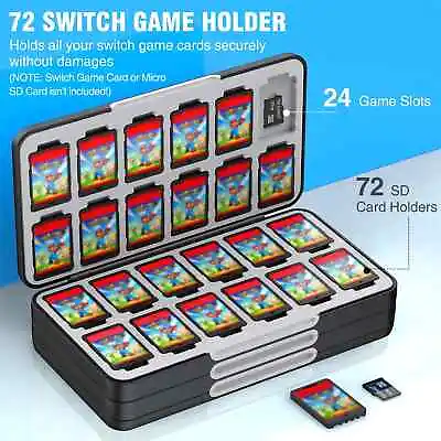 72 In 1 Shock Proof Hard Storage Case Carbon Theme 4 Nintendo Switch Games Holdn • $65.95