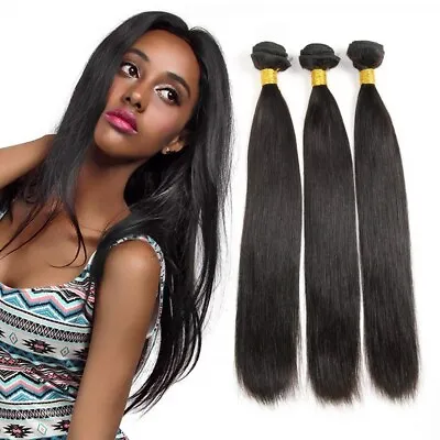 150G/3Bundles Straight Hair Unprocessed Human Hair Extensions Peruvian Hair Weft • $19.05
