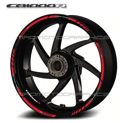 CB1000R Motorcycle Wheel Decals Rim Stickers Stripes For Honda CB1000 R • £27.48