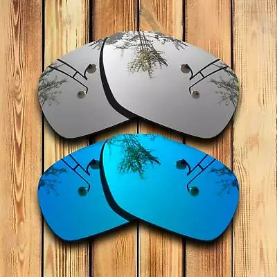 Silver Mirror & Glacier Blue Polarized Replacement Lenses For-Oakley C Wire 2011 • $13.88