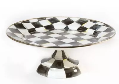 MacKenzie Childs Small Courtly Check Pedestal Platter - NEW • $99