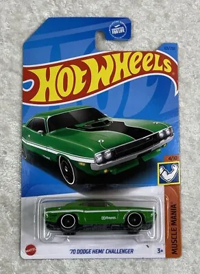 '70 Dodge Hemi Challenger Green Mopar Hot Wheels Muscle Mania #4/10 Diecast 2023 • $2.69