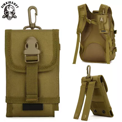 Outdoor Molle Army Tactical Mobile Cell Phone Pouch Case Waist Belt Bag Holder • £9.98