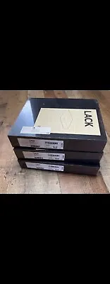  IKEA LACK BLACK FLOATING SHELF 404.305.88 NEW / SEALED 30 X 26 CM  Lot Of 3 • £47.11