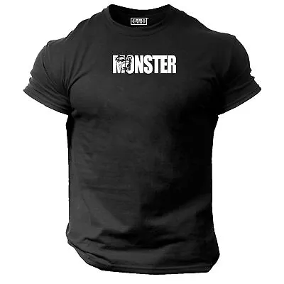 Monster T Shirt Gym Clothing Bodybuilding Training Workout Exercise Gorilla Top • £6.99
