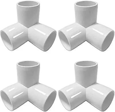 4x 3way Tee 3/4  PVC Fittings Corner Cross Elbow 90 Degree For Pipe SCH40 N936 • $9.80