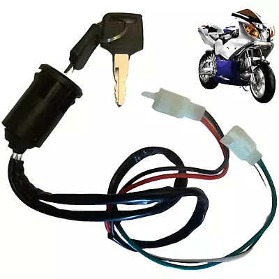 X-15 X-19 110cc SUPER POCKET BIKE IGNITION KEY START SWITCH 4 WIRES 2 MALE PLUGS • $8.24