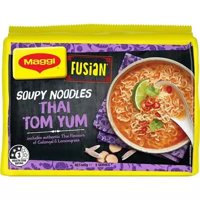 Maggi Fusion Instant Soupy Noodles Thai Tom Yum 5 Pack • $16