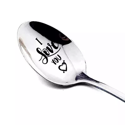 I Love You Gifts Engraved Spoon For Husband Wife Boyfriend Girlfriend Family • $7.05