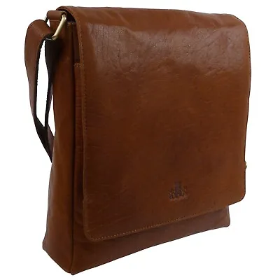 Rowallan Of Scotland Mens Tan Buffalo Leather Messenger Bag • £74.50