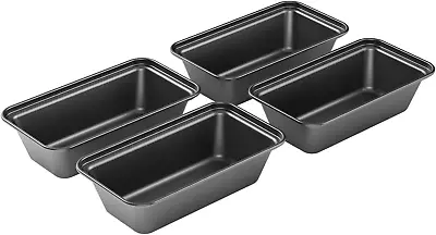 Mini Loaf Pans Non-Stick Baking Bread Pan Carbon Steel Bakeware 4 Pack  • $17.99