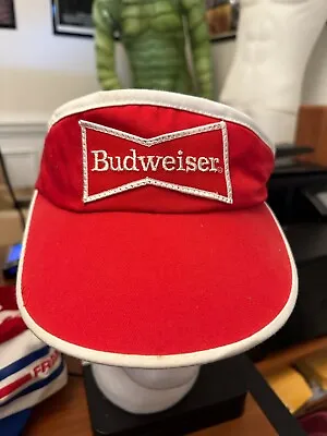 Vintage USA Budwesier Visor Hat One Size Advertising • $21.59