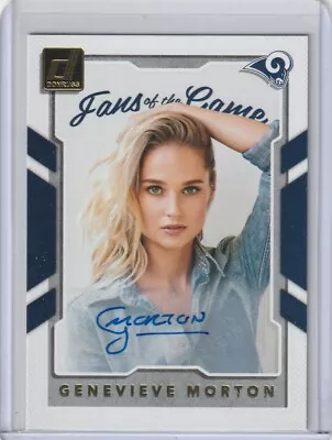 $27.99 • Buy GENEVIEVE MORTON 2017 Donruss Fans Of The Game Auto /Autograph Card LA Rams