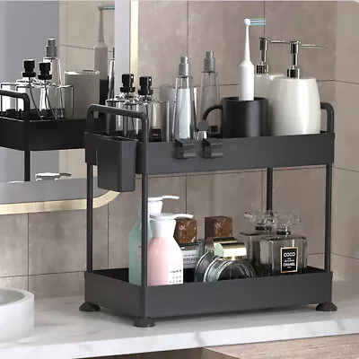 2 Tier Shower Shelf Bathroom Counter Top Shampoo Organizer Holder Rack Storage • $17.49