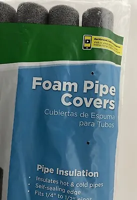 4-pack DUCK Brand 1/2 In X 3ft Insulating Foam Pipe Covers Brand NEW • $15