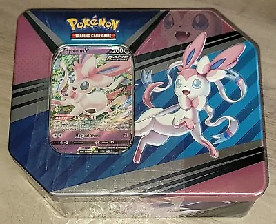 $9.95 • Buy *a (1) Pokemon TCG Collector Tin (5 Booster Packs) - SYLVEON V Foil Card, Sealed