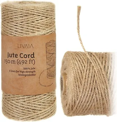 300m 2mm Natural Brown Jute Cord Twine Garden Craft Supplies Parcel String • £8.99