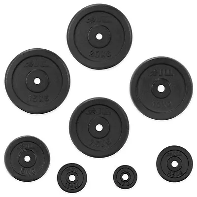 JLL® Cast Iron Weight Plates 0.5kg To 20kg Pairs For 1  Weight Lifting Bars • £13.99