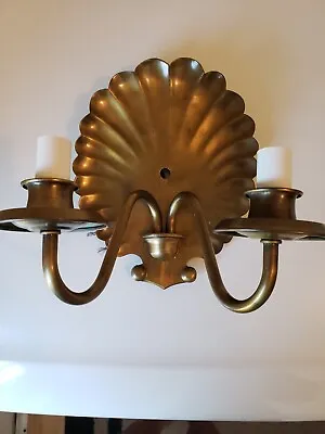 Vintage Georgian Art Sconce Shell Light Fixture • $275