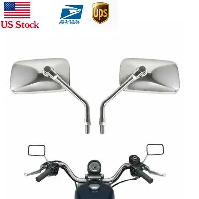 US 10MM Chrome Motorcycle Rearview Side Mirrors For YAMAHA MT09 MT07 YZF R1 R6 • $17.99