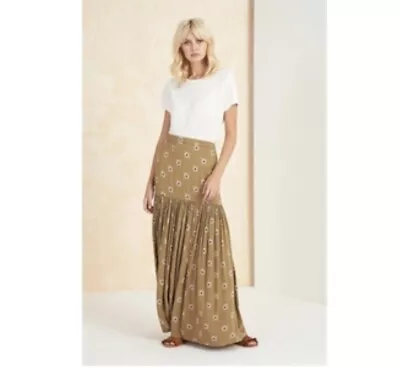 Tigerlily Women’s Skirt Size 10 Green Maxi Long Suns • $44