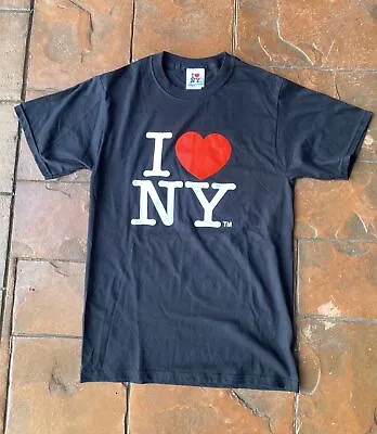 Vintage Y2K I Love NY Heart Official New York Tourist Black T-Shirt Small NEW • $14.99