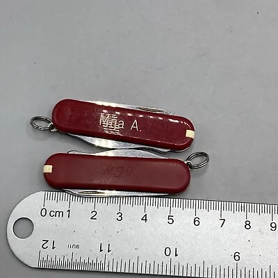 Lot Of 2 Victorinox Rally Swiss Army Knives With Logo- Red • $15