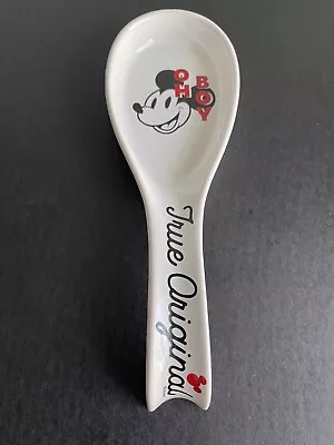 Disney Kitchen Mickey Mouse Classic Spoon Rest Ceramic “Oh Boy!” New • $16.20