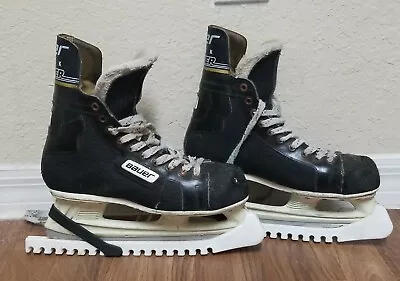 BAUER Vintage Black Panther Hockey Skates Canstar Made In Canada Men's 8 D • $39.99