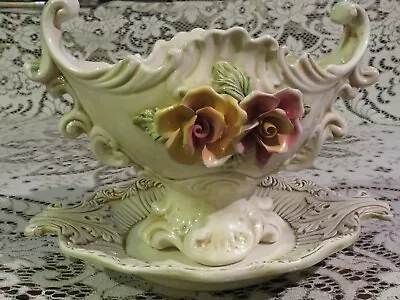 Vintage Italian Capodimonte Vase And Plate • $299