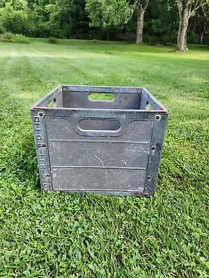 1965 Rare Metal Dairy Milk Crate - Pittsburgh Otto Milk - Erie Pa. Collectible • $59.99