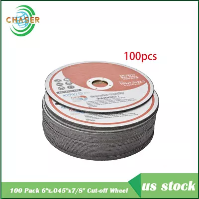 100 Pack 6 X.045 X7/8  Cut-off Wheel - Metal & Stainless Steel Cutting Discs • $62.56