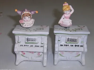 Schmid Music Boxes - 2 Small Pianos - 1 With Jester   1 With Ballerina Both Work • $10