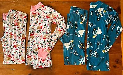 Hanna Andersson Girls 140 Lot 2 Pajamas Long Sleeve Spring Bunny Cinderella 10 • $25