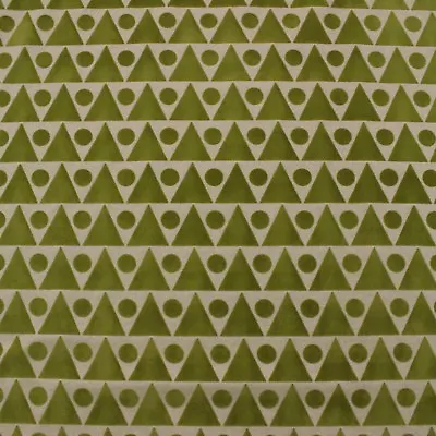 Microfibres Kilo Avocado Green Triangle Dot Velvet Linen Fabric By Yard 58 W • $15.99