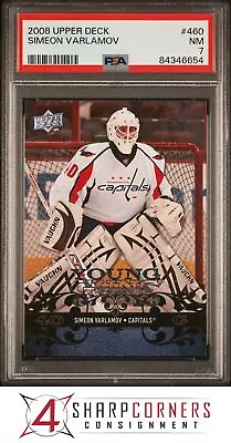 2008 Upper Deck #460 Simeon Varlamov Rc Young Guns Pop 3 Psa 7 H3858316-654 • $7.19