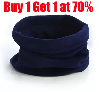 Snood Neck Warmer Scarf Men Winter Thick Fleece Thermal Windproof Balaclava Mask • £3.08