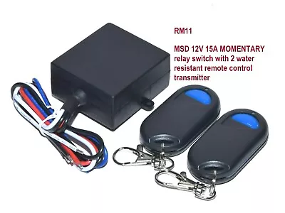 12V 15A Momentary Contact Switch With 2 Wireless Remote Control Key Fobs RM11 • $19