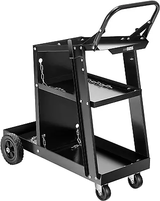 3 Tier Welding Cart Heavy Duty With Wheels Plasma Cutter Cart For TIG MIG Welder • $163.99