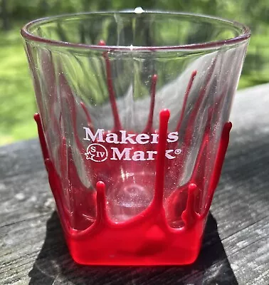 Makers Mark Bourbon Red Wax Dip Whiskey Glass Barware • $7.65